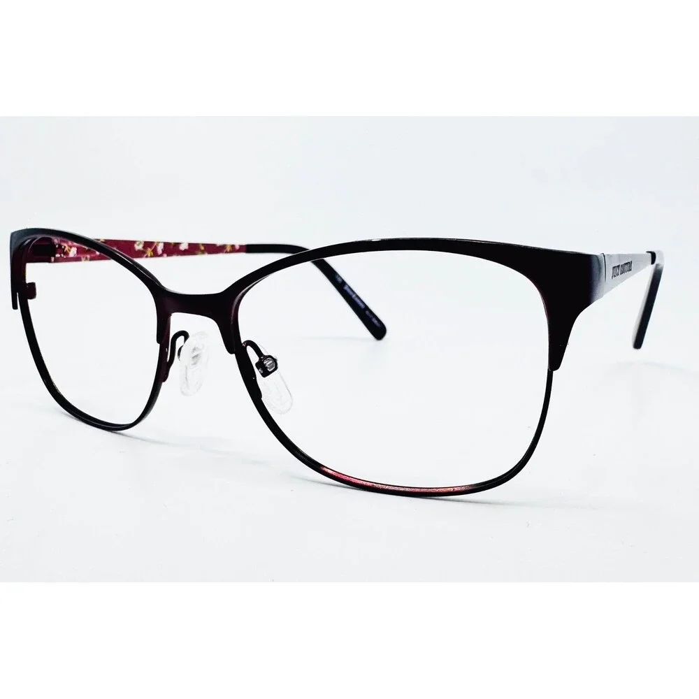 Juicy Couture Eyeglasses Womens Burgundy Floral JU144 0RV7 52-16-135